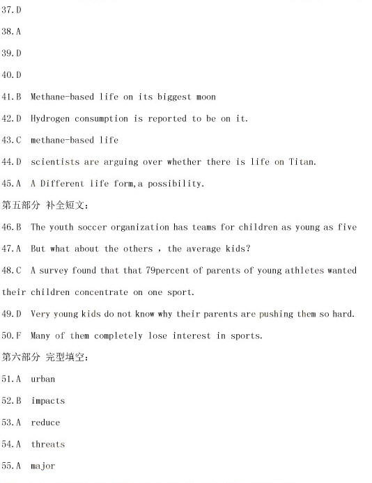 2012年职称英语理工类B级考试标准答案(代码22)